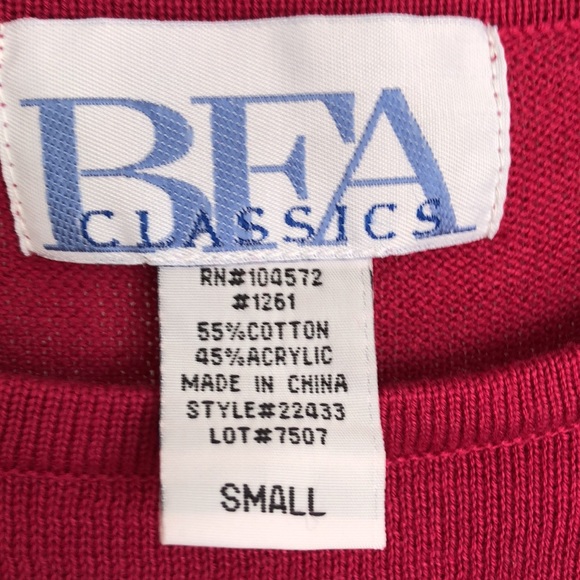 BFA Classics Small Pink Sweater Tee - Picture 2 of 4